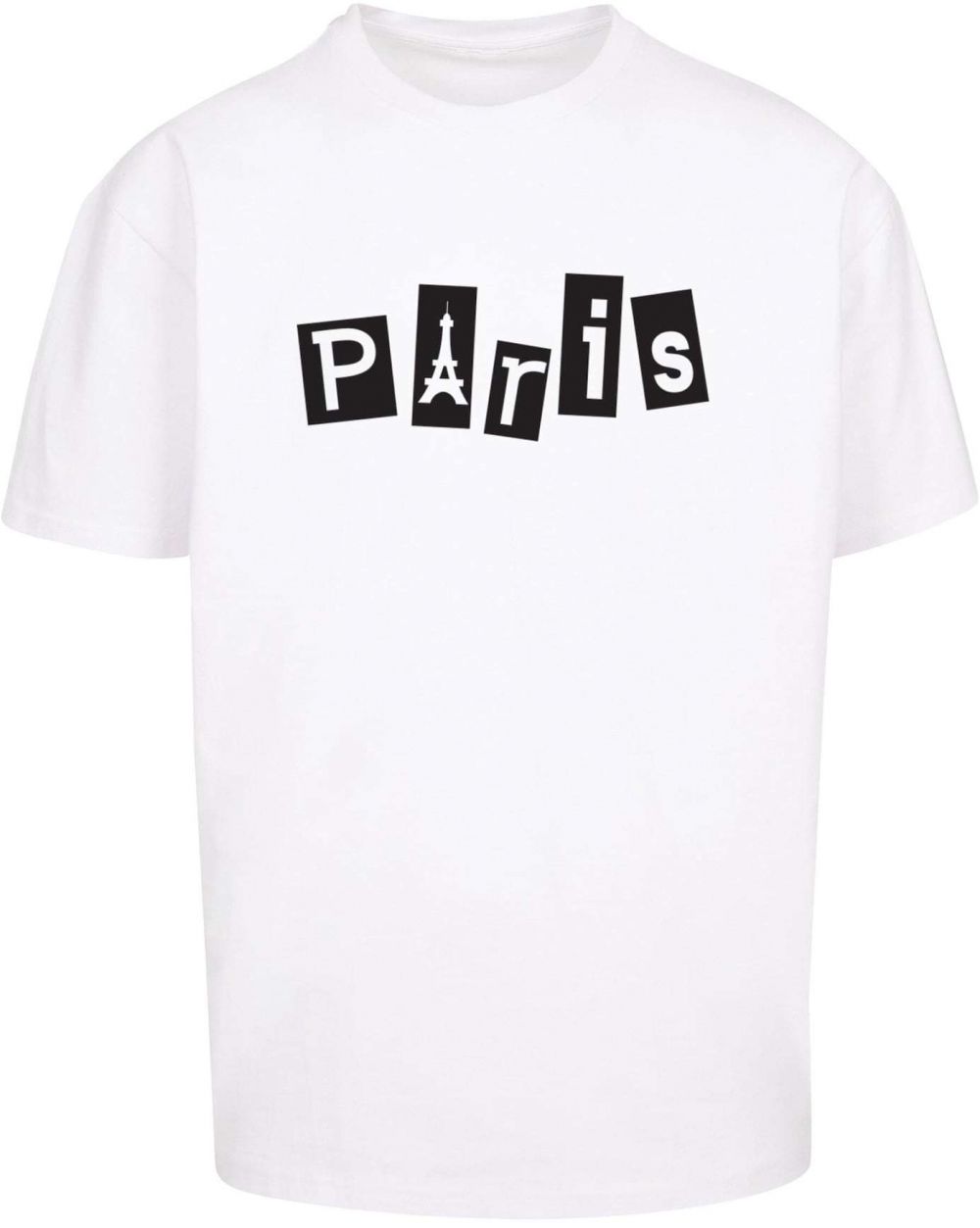 Merchcode Tričko 'Paris'  čierna / biela