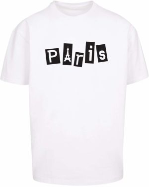 Merchcode Tričko 'Paris'  čierna / biela