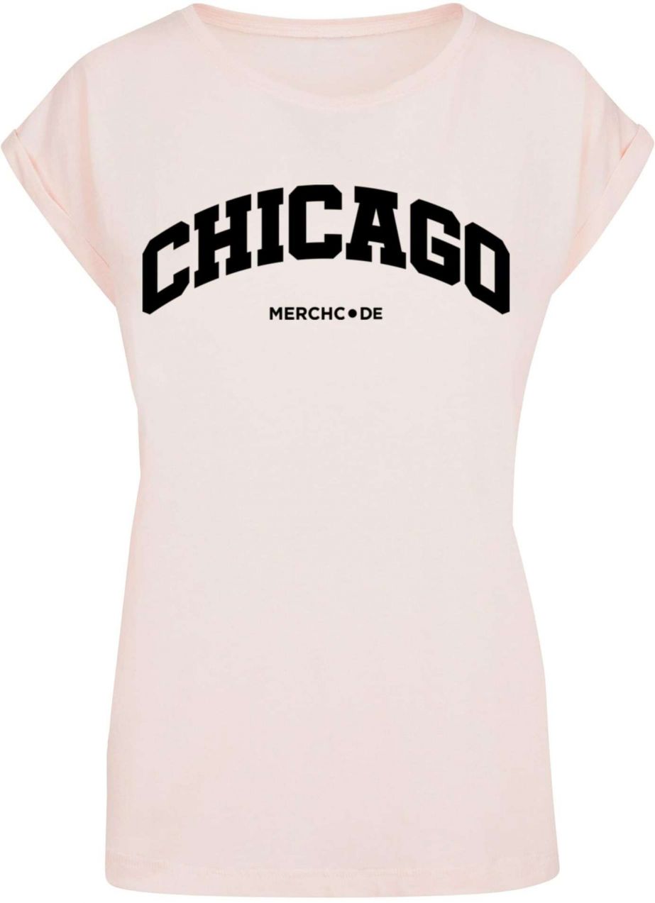 Merchcode Tričko 'Chicago'  púdrová / čierna