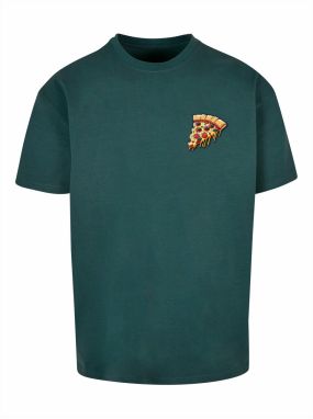 Merchcode Tričko 'Pizza Comic'  karí / svetložltá / tmavozelená / grenadínová