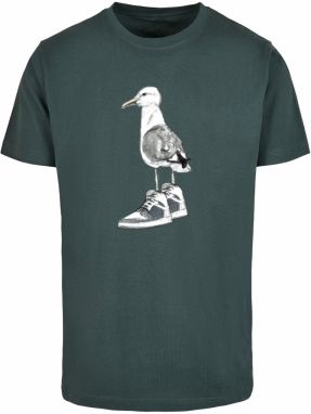 Mister Tee Tričko  tmavozelená / čierna / biela