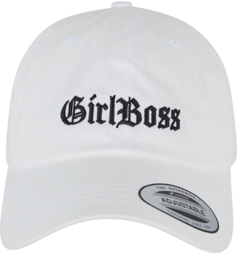Mister Tee Čiapka 'Girl Boss'  čierna / strieborná / biela