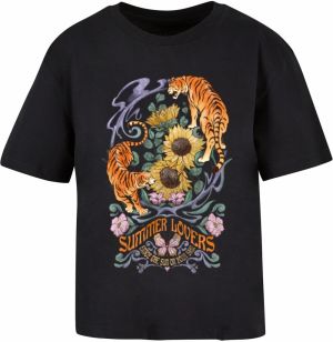 Miss Tee Tričko 'Summer Lovers'  zelená / fialová / oranžová / čierna