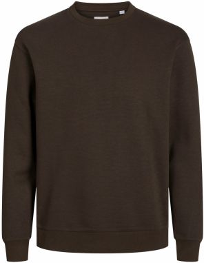 Jack & Jones Plus Mikina 'JJEBRADLEY'  tmavohnedá