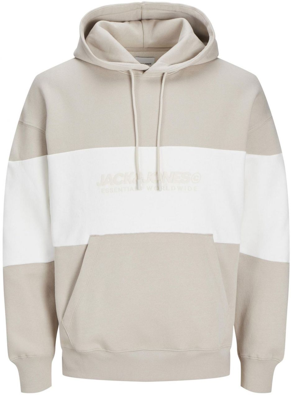 Jack & Jones Plus Mikina  tmelová / biela