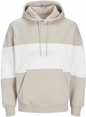 Jack & Jones Plus Mikina  tmelová / biela