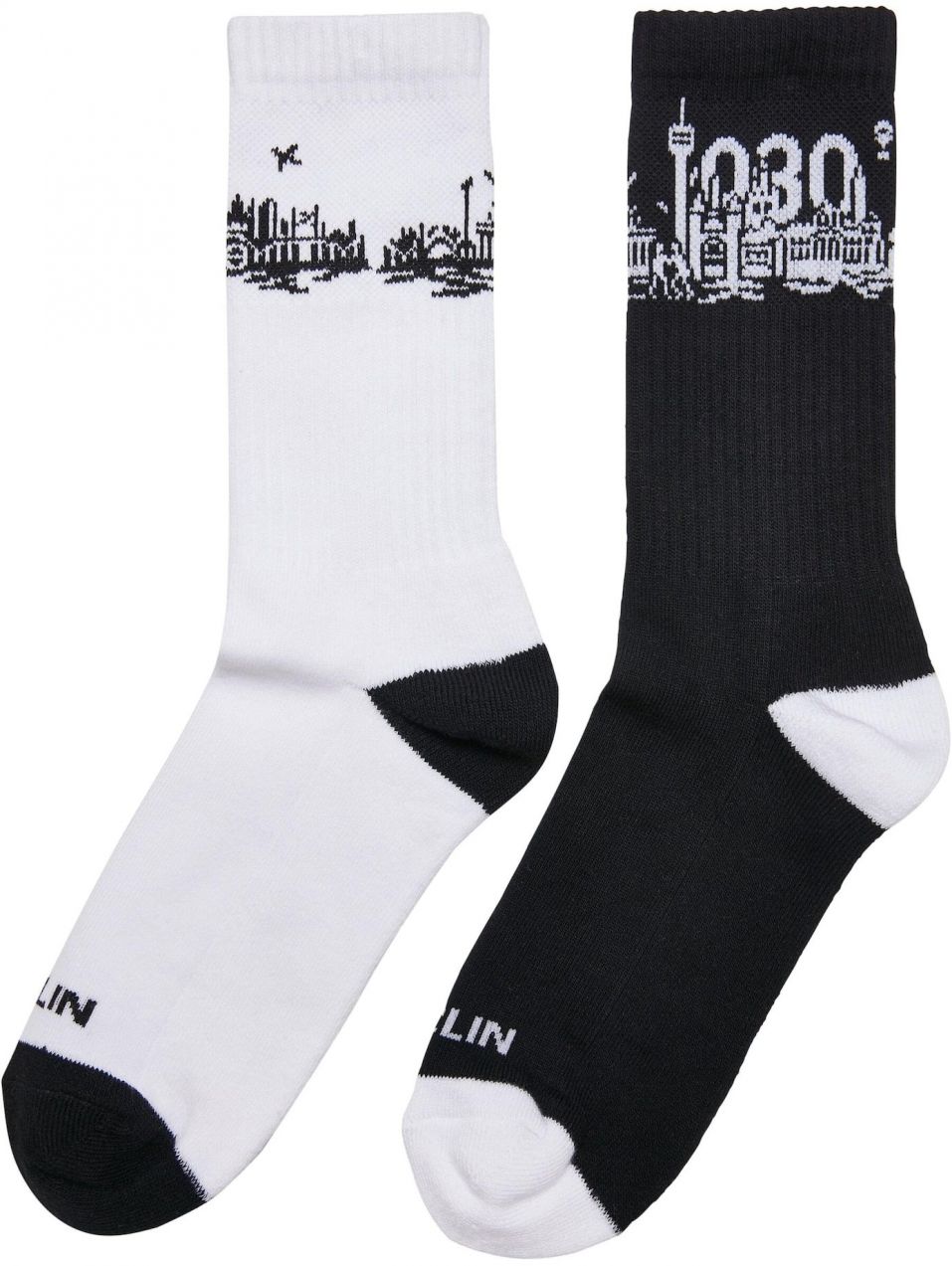 Mister Tee Ponožky 'Major City'  čierna / biela