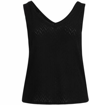 WE Fashion Vyšívaný top  čierna