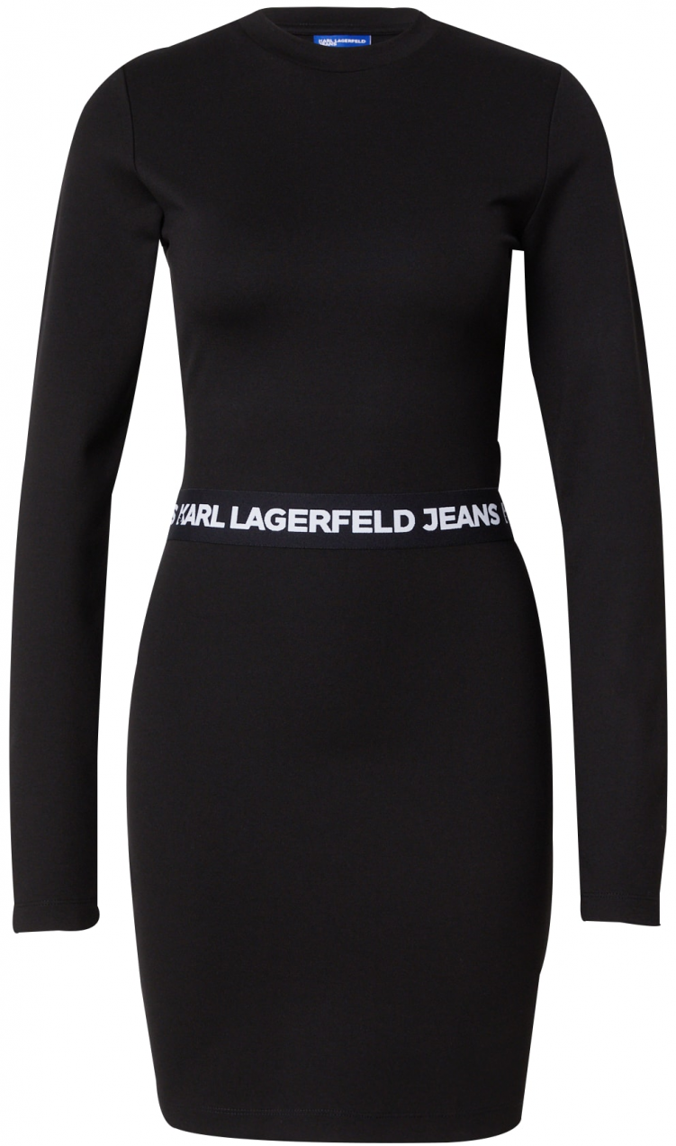 KARL LAGERFELD JEANS Šaty  čierna / biela