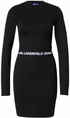 KARL LAGERFELD JEANS Šaty  čierna / biela