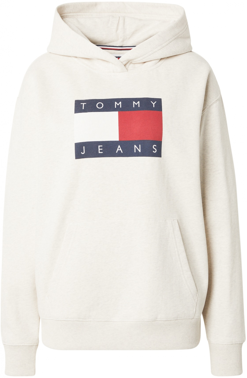 Tommy Jeans Mikina  námornícka modrá / kapučíno / rubínová