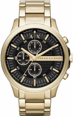 ARMANI EXCHANGE Analógové hodinky  zlatá / čierna