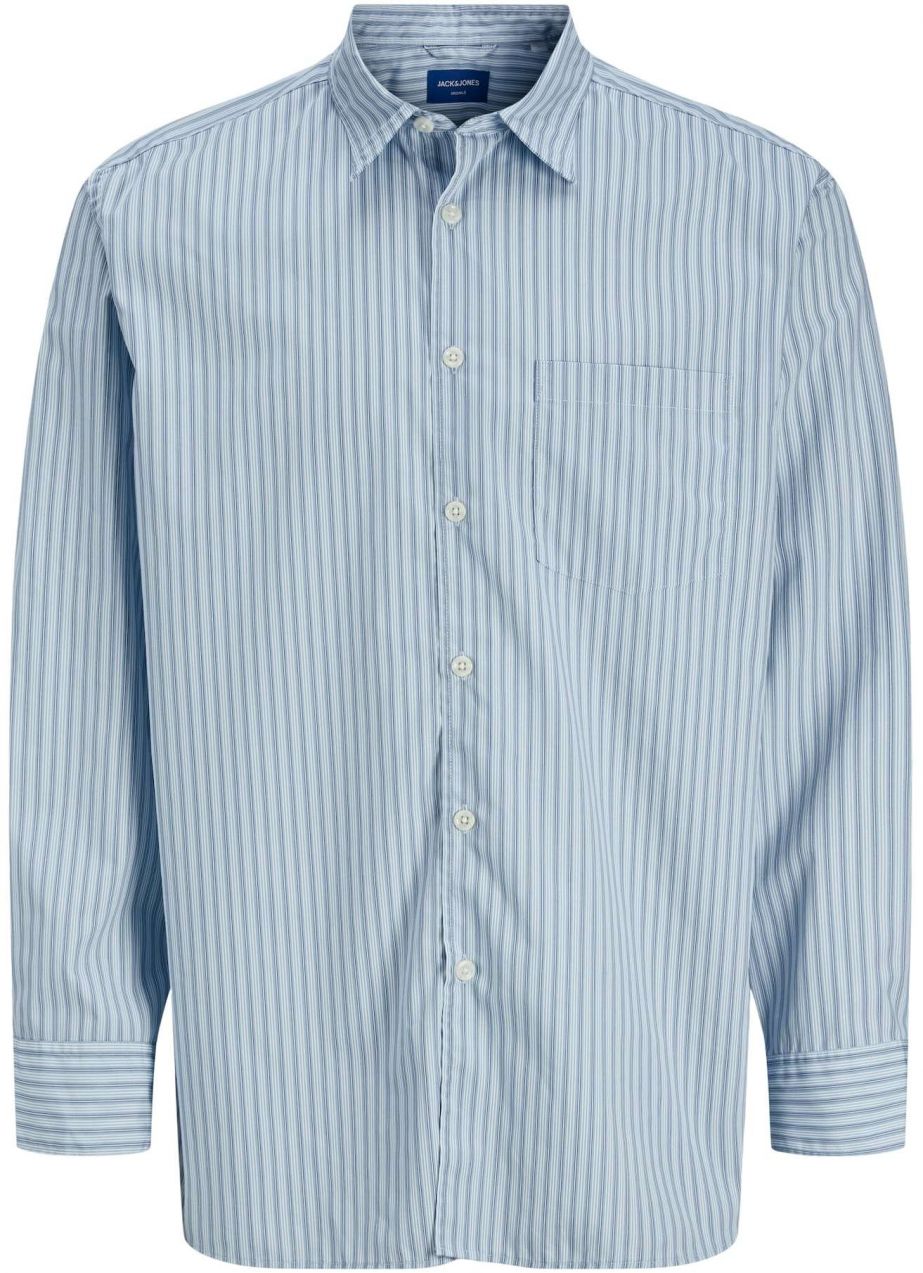 JACK & JONES Košeľa  námornícka modrá / opálová / svetlomodrá