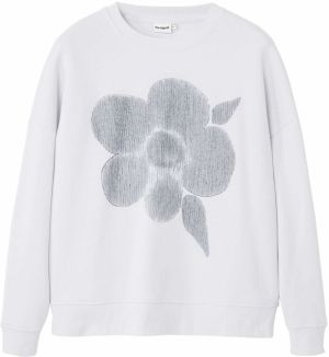Desigual Mikina  sivá / biela