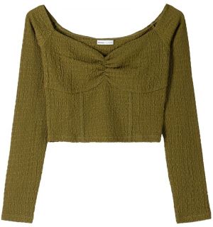 Bershka Tričko  olivová