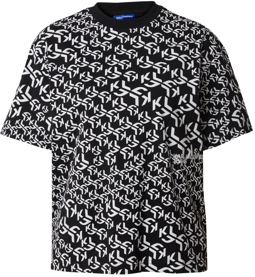 KARL LAGERFELD JEANS Tričko  čierna / biela