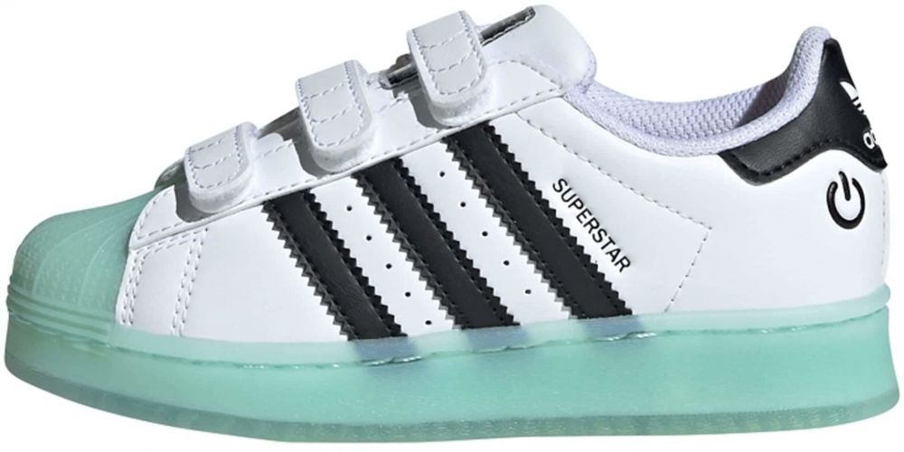 ADIDAS ORIGINALS Tenisky 'Superstar'  pastelovo zelená / čierna / biela