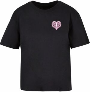 Mister Tee Tričko 'Heart Cage Rose'  smaragdová / ružová / tmavoružová / čierna