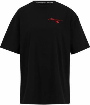 ROCAWEAR Oversize tričko 'Crown'  sivá / červená / čierna / biela
