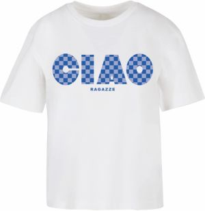 Miss Tee Tričko 'Ciao Ragazze'  modrá / dymovo modrá / biela