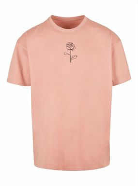 Merchcode Tričko 'Rose'  staroružová / čierna