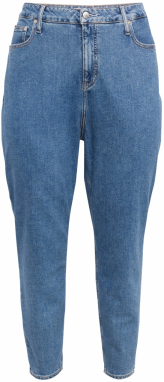 Calvin Klein Jeans Curve Džínsy 'MOM Jeans PLUS'  modrá denim / biela
