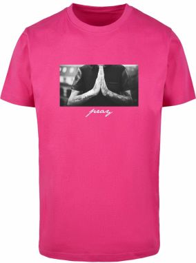 Mister Tee Tričko 'Pray'  sivá / ružová / čierna / biela