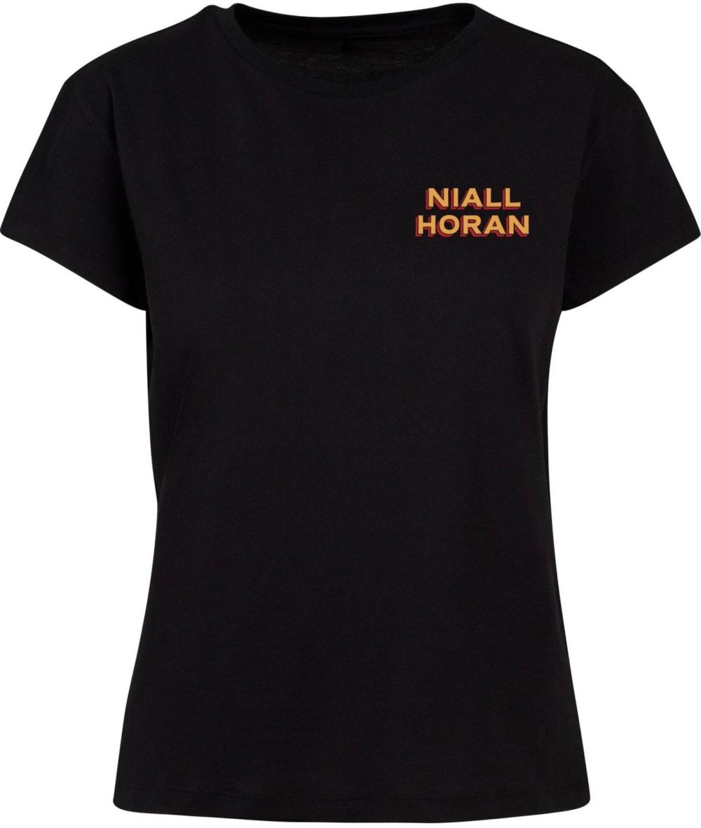 Merchcode Tričko 'Niall Horan'  žltá / krvavo červená / čierna
