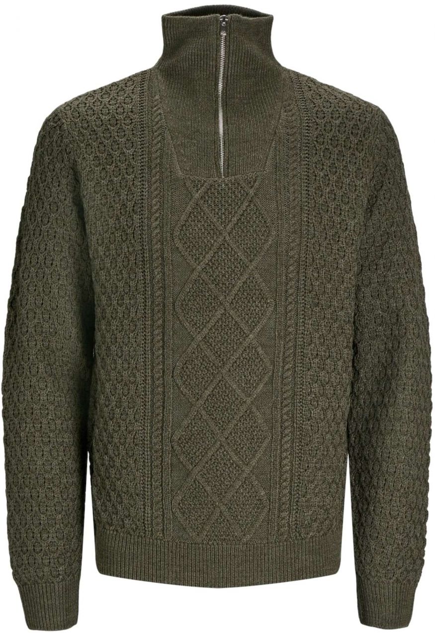 JACK & JONES Sveter 'JPRBLUNorth'  zelená melírovaná