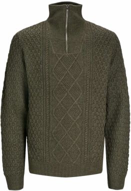 JACK & JONES Sveter 'JPRBLUNorth'  zelená melírovaná