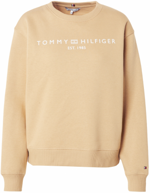 TOMMY HILFIGER Mikina  kaki / biela