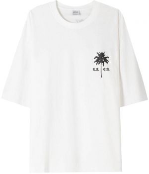 Bershka Tričko  čierna / biela