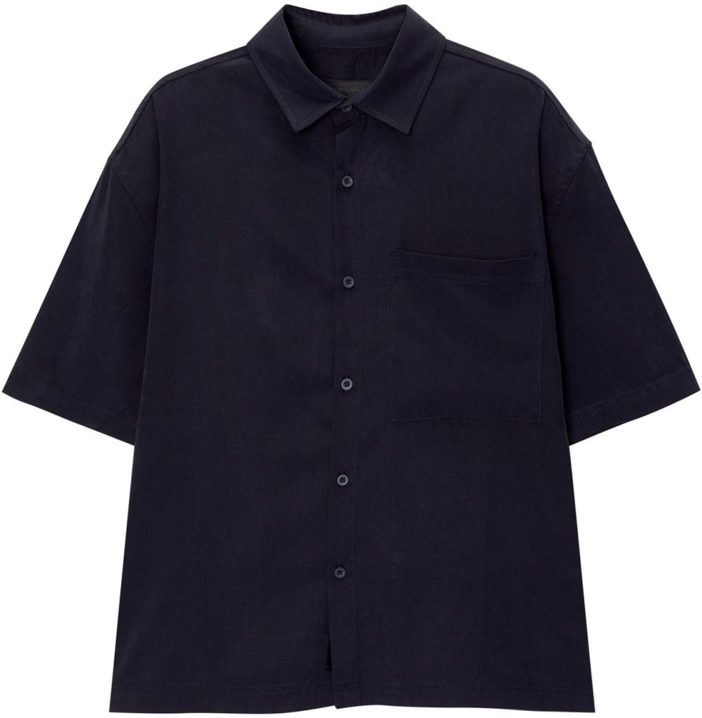 Pull&Bear Košeľa  námornícka modrá