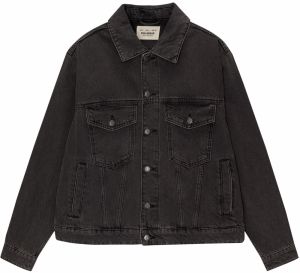 Pull&Bear Prechodná bunda  čierny denim