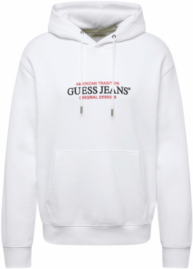 GUESS JEANS Mikina  červená / čierna / biela