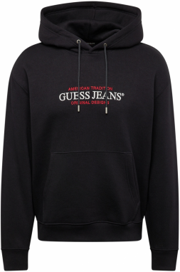 GUESS JEANS Mikina  červená / čierna / biela