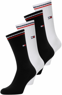 Tommy Hilfiger Underwear Ponožky 'ICONIC'  námornícka modrá / červená / biela