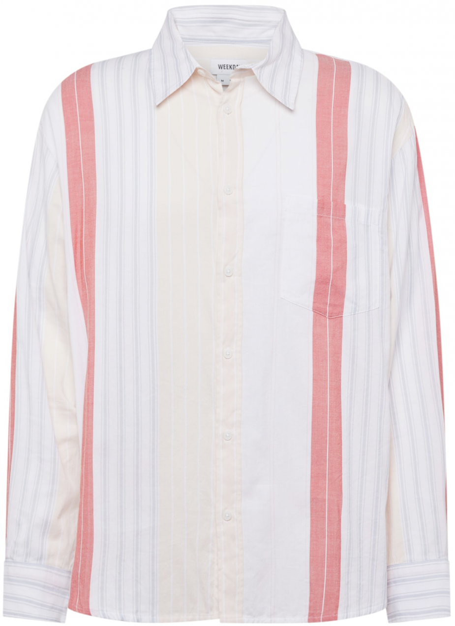 WEEKDAY Košeľa  krémová / svetlomodrá / lososová / biela