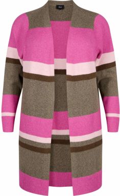 Zizzi Kardigán 'CASUNNY'  hnedá / fuksia / svetloružová