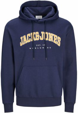 JACK & JONES Mikina 'JJECaleb'  námornícka modrá / citrónová / biela