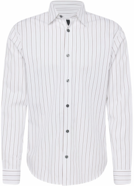 JACK & JONES Košeľa 'JPRBLABUSHWICK STANLEY'  hnedá / sivá / biela