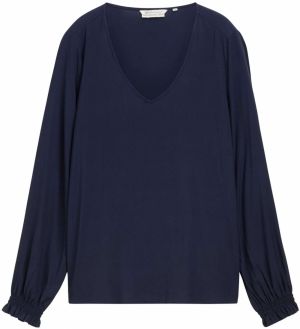 TOM TAILOR DENIM Blúzka  tmavomodrá