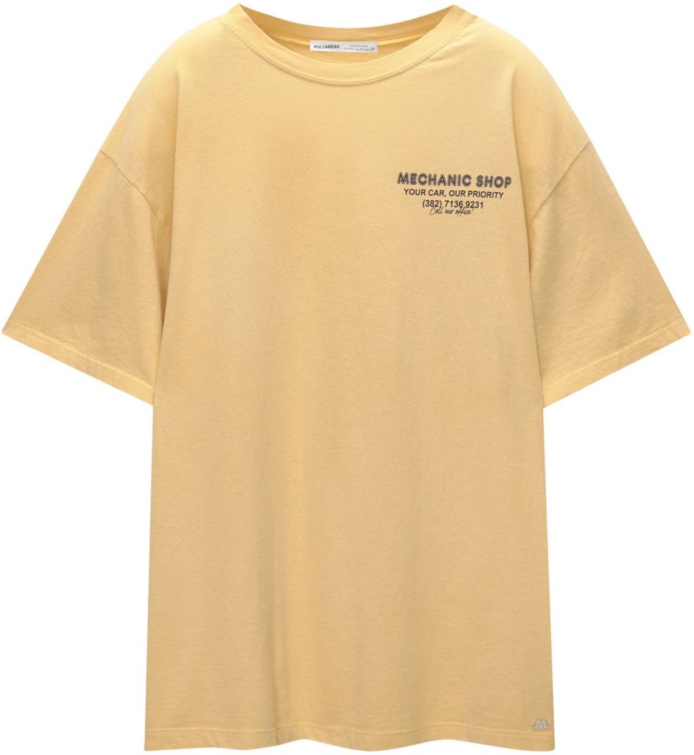 Pull&Bear Tričko  žltá / čierna