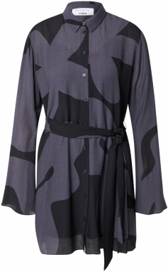 florence by mills exclusive for ABOUT YOU Košeľové šaty 'Golden Leaf'  čierna