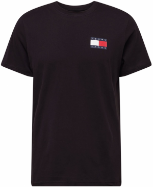 Tommy Jeans Tričko 'ESSENTIAL'  námornícka modrá / ohnivo červená / čierna / biela