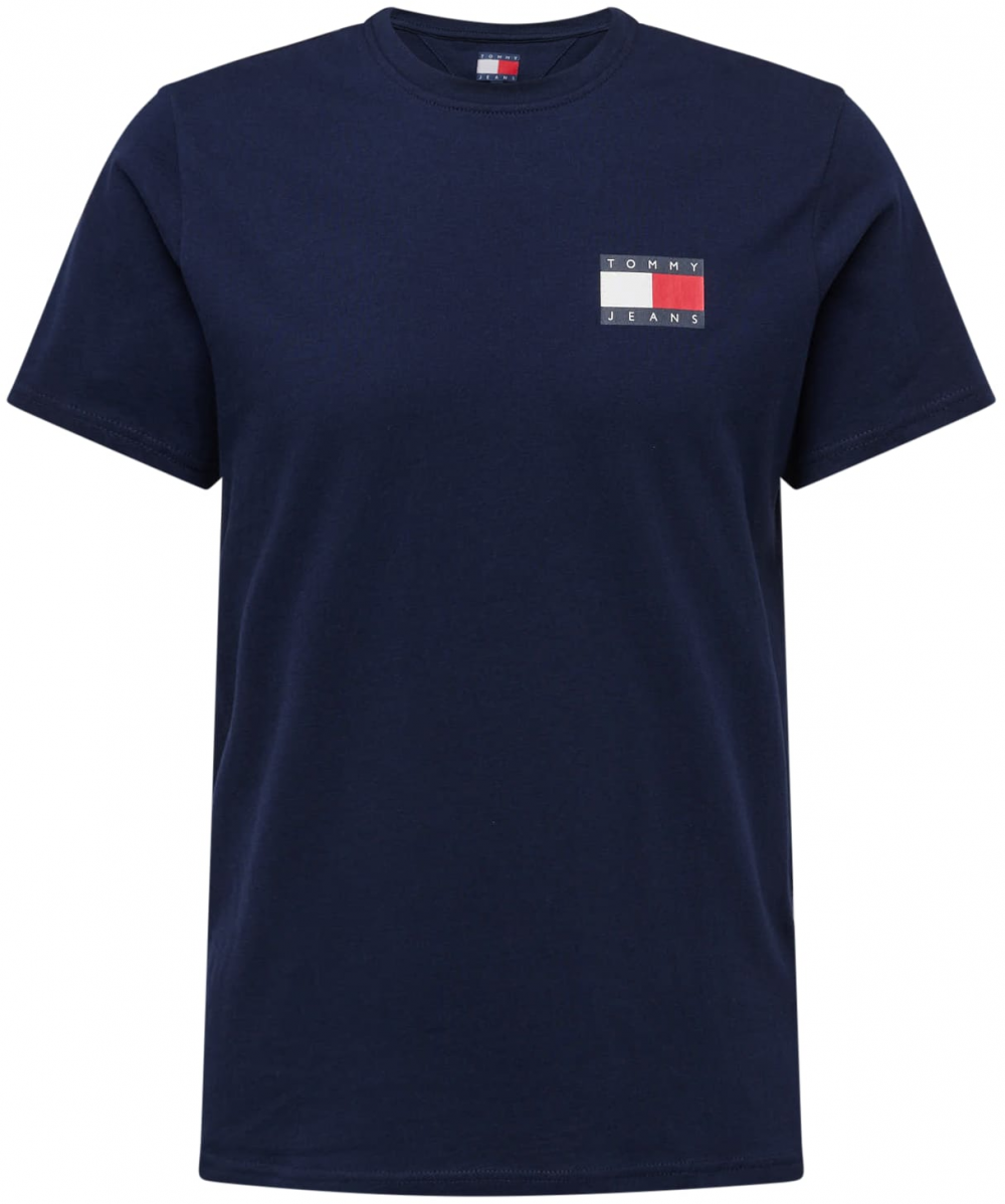Tommy Jeans Tričko 'ESSENTIAL'  námornícka modrá / červená / biela