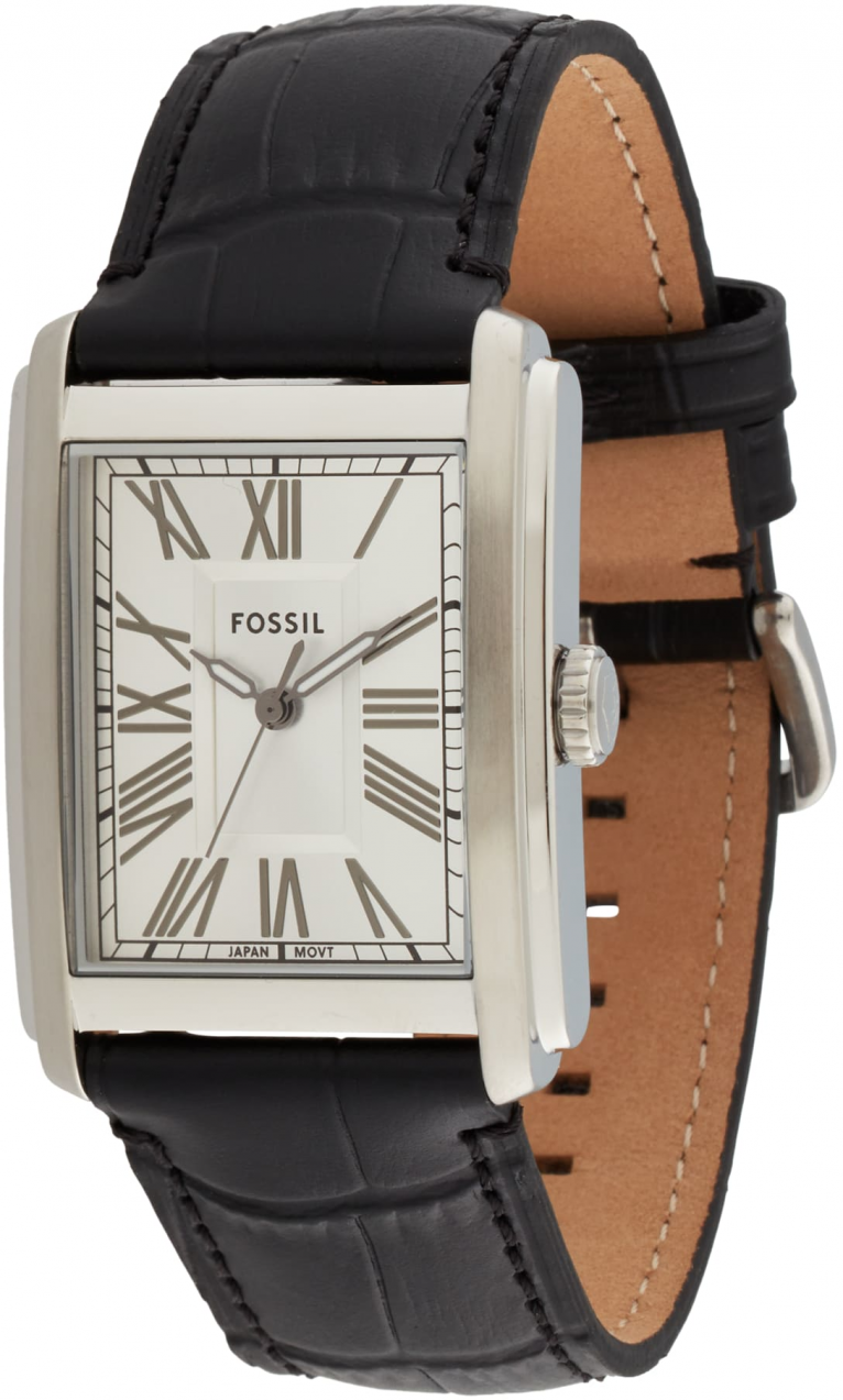 FOSSIL Analógové hodinky 'Carraway'  čierna / strieborná