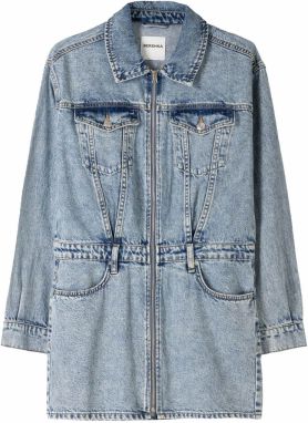 Bershka Košeľové šaty  modrosivá