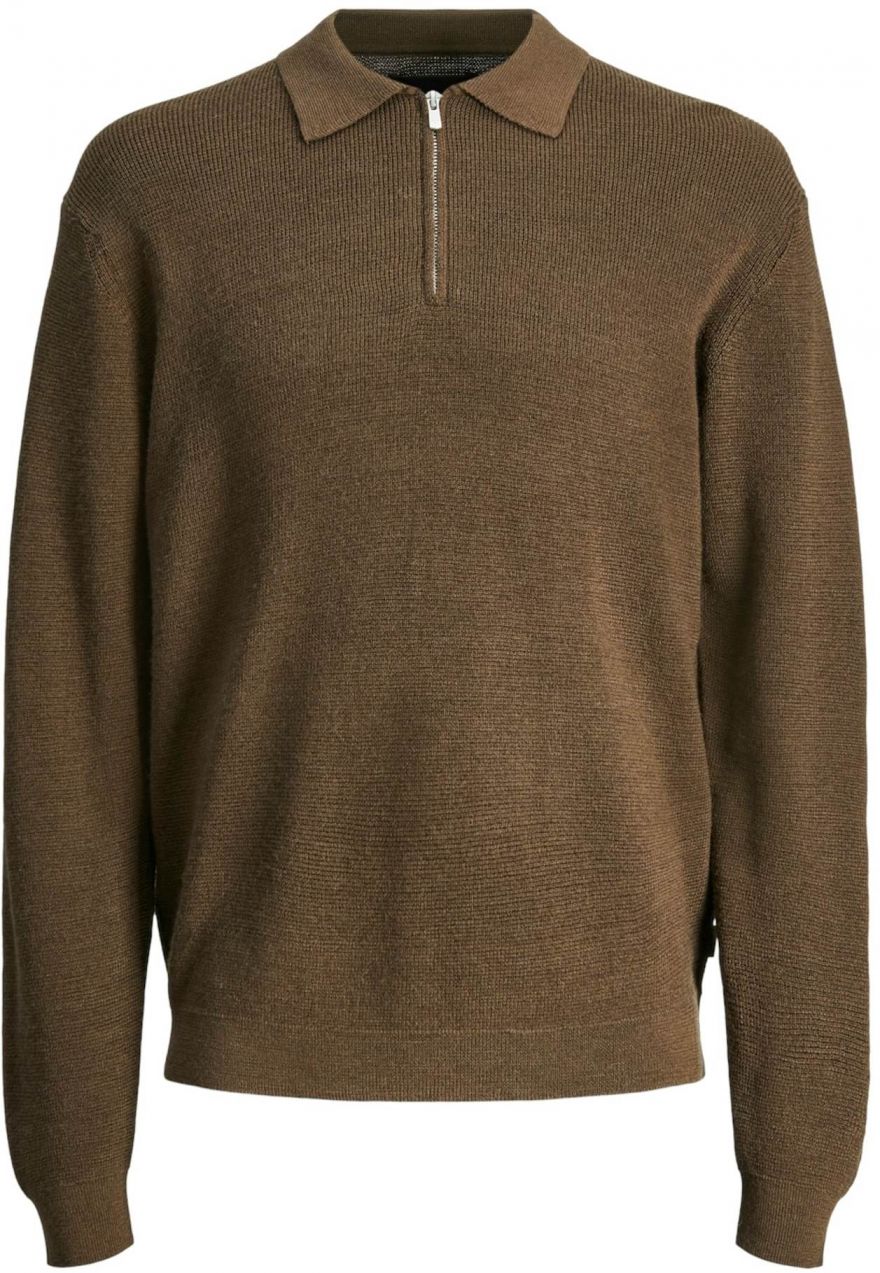 JACK & JONES Sveter 'JPRBLABUSHWICK AXEL'  hnedá melírovaná