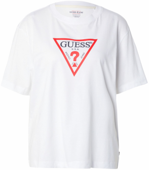 GUESS JEANS Tričko 'ICONIC'  červená / čierna / biela